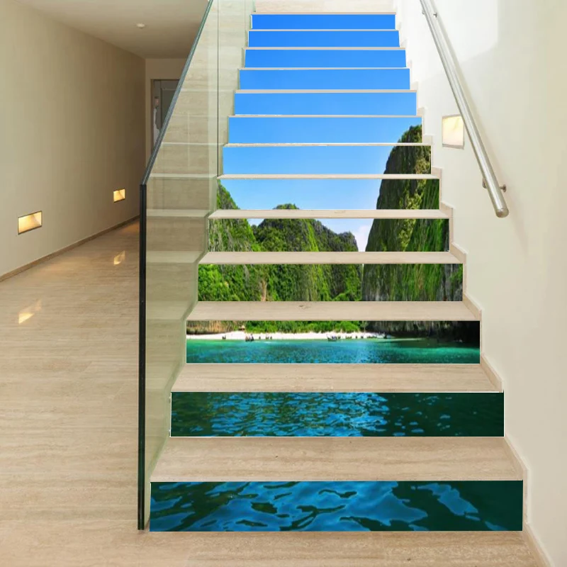 

6 шт., 13 шт./набор, водостойкие наклейки на пол