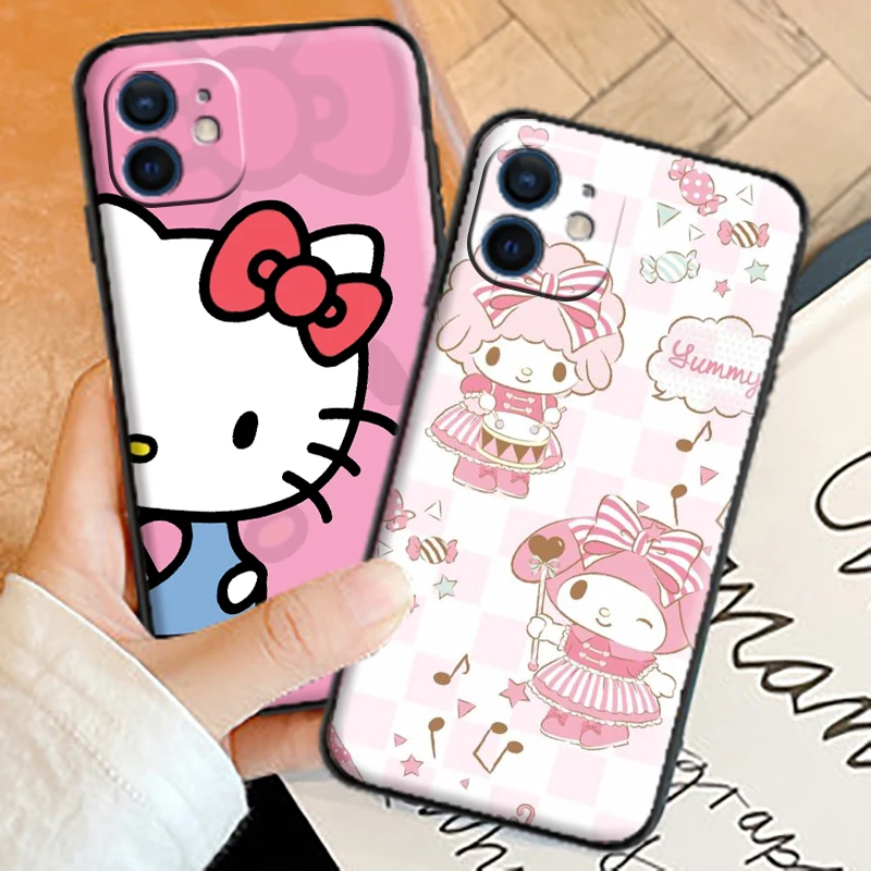 

Kuromi Hello Kitty Cute For IPhone 11 7 8P X XR XS XS MAX 11 12pro 13 pro max 13 promax 2022 Cartoon Cute Soft Shell Phone Case