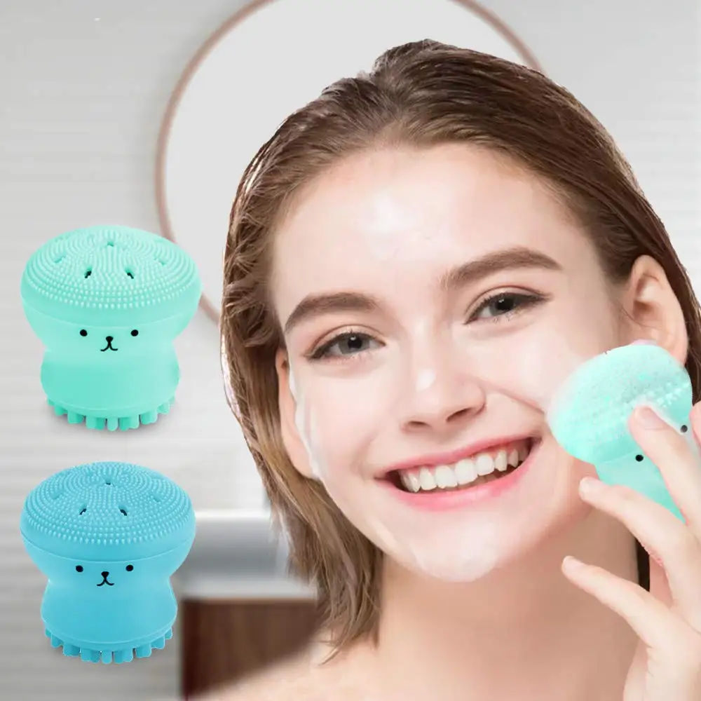

Octopus Facial Brush Octopus with Sponge Cleaning Brush Facial Cleaner Brush Small Octopus Facial Brush
