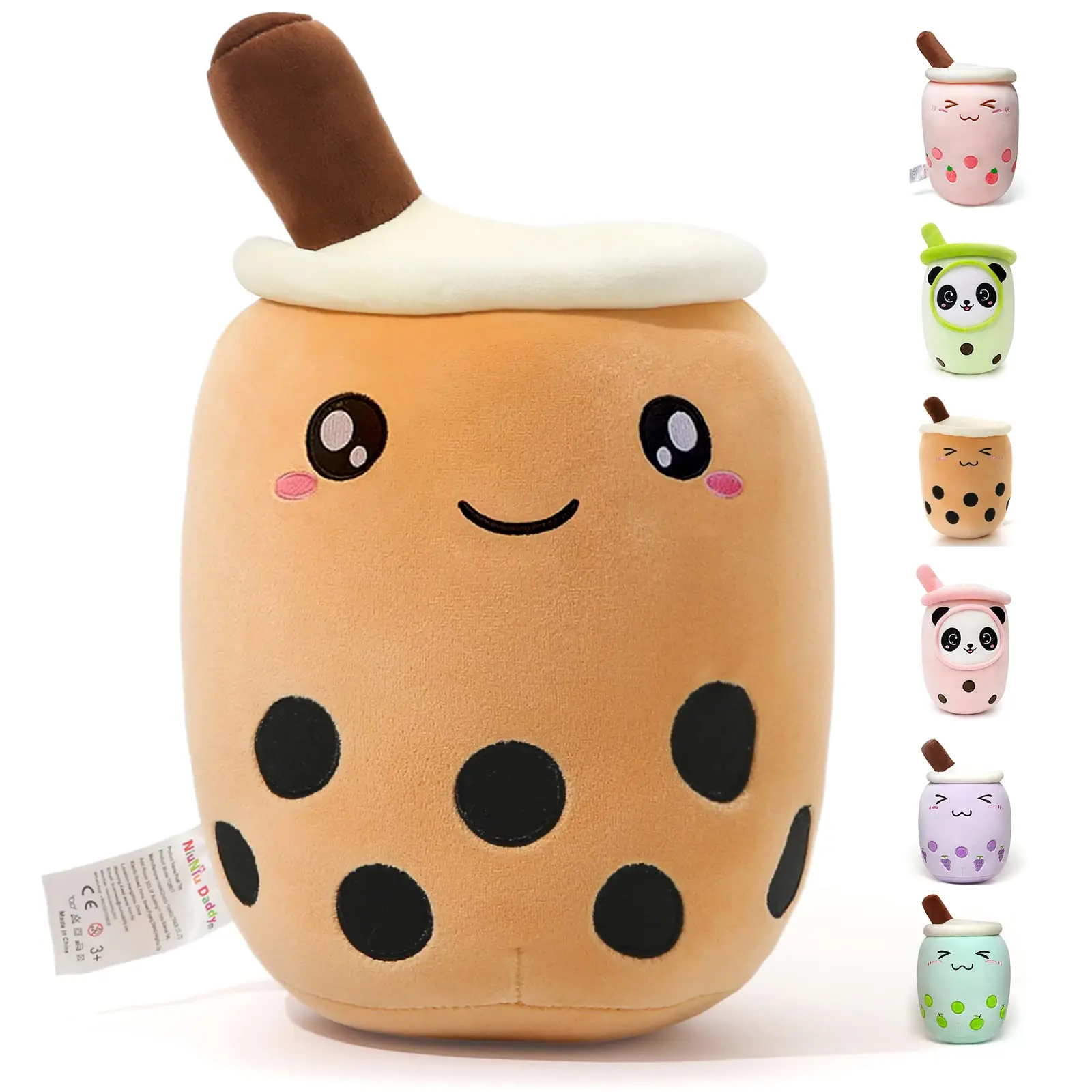 

Boba Plush 9.8inch Kawaii Plushies Bubble Tea Cute Squishy Pillow Soft Brown Milk Tea Stuffed Animal for Kids/Girls/Boys