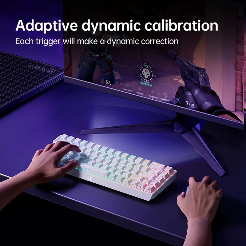 Фото MCHOSE ACE68 Магнитная клавиатура Проводная механическая ACE60 Pro для игр 0,01 мм RapidTrigg 8000 Гц SOCD/Rs 0,125 мс 128 К Частота дискретизации №4