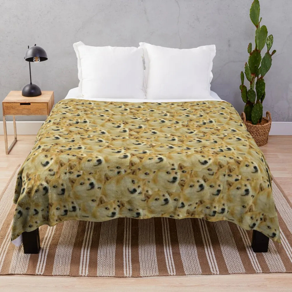 

doge meme Throw Blanket Vintage Blanket