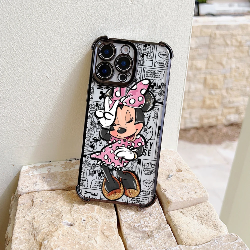 Чехол для телефона M-MickeyS M-MinnieS Couple Kiss Oppo Reno12 Reno11 Reno10 Reno8 Reno7 Reno6 Reno5 Pro Plus 4G 5G Armor Cover