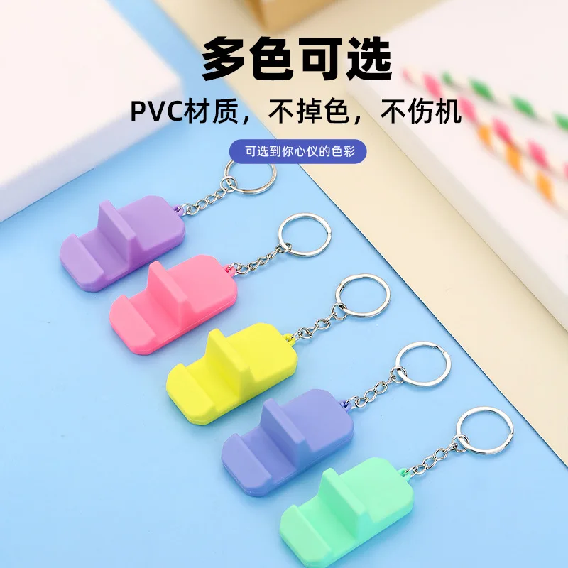 Desktop Portable Lazy Person Live Tv Catch-up Portable Silicone Key Ring Buckle Outdoor Bracket Gifts