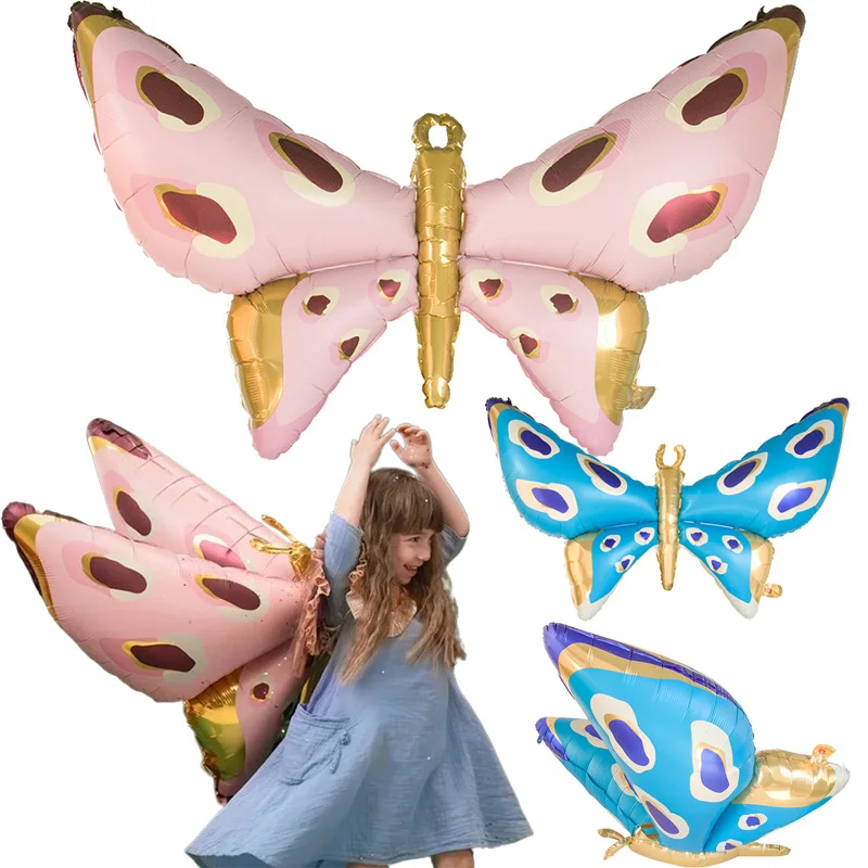 

3D Butterfly Foil Balloon Butterfly Themed Birthday Party Supplies Wedding Large Butterfly Wing Balloon Girl's Party photo props