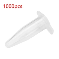1000 pcs 0 2ml round bottom centrifuge tubes w attached caps clear white