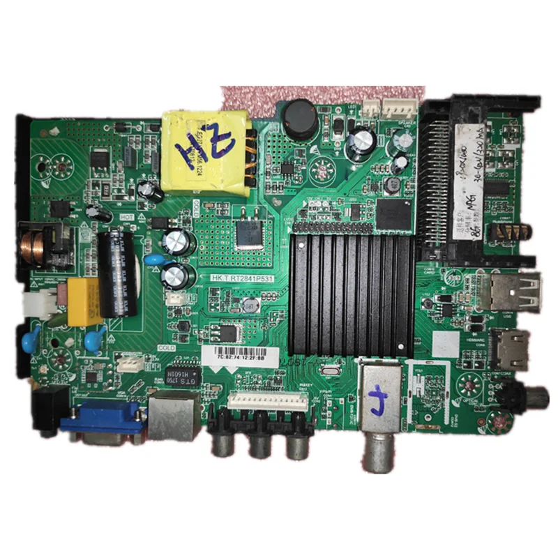 

Free shipping! HK.T.RT2841P531 Three in one TV motherboard tested with good resolution 1920x1080, voltage 30-40v 330ma