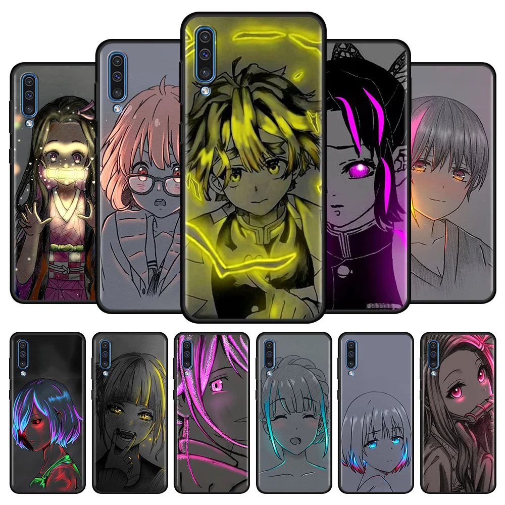 

For Samsung Galaxy A50 A10 A70 A30 A20e A10s A40 A30s A20s M52 M32 M51 M31 M31s M30s M22 Case No Hero Demon Slayer Anime Girl