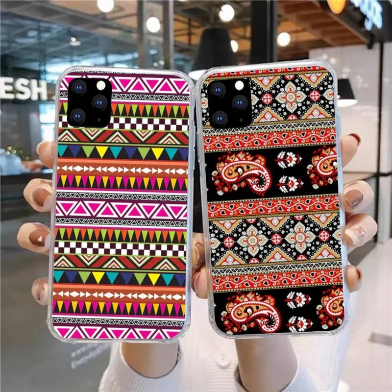 

Богемный дизайнерский Стильный чехол для телефона Huawei P50 P40 P30 Pro Mate 40 30 Pro Nova 8 8i Y7P Honor, прозрачный чехол для телефона