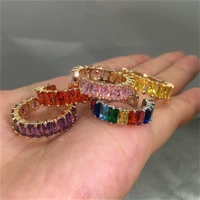 know dream colorful zircon row ring opening is full of diamonds light luxury index finger flexible