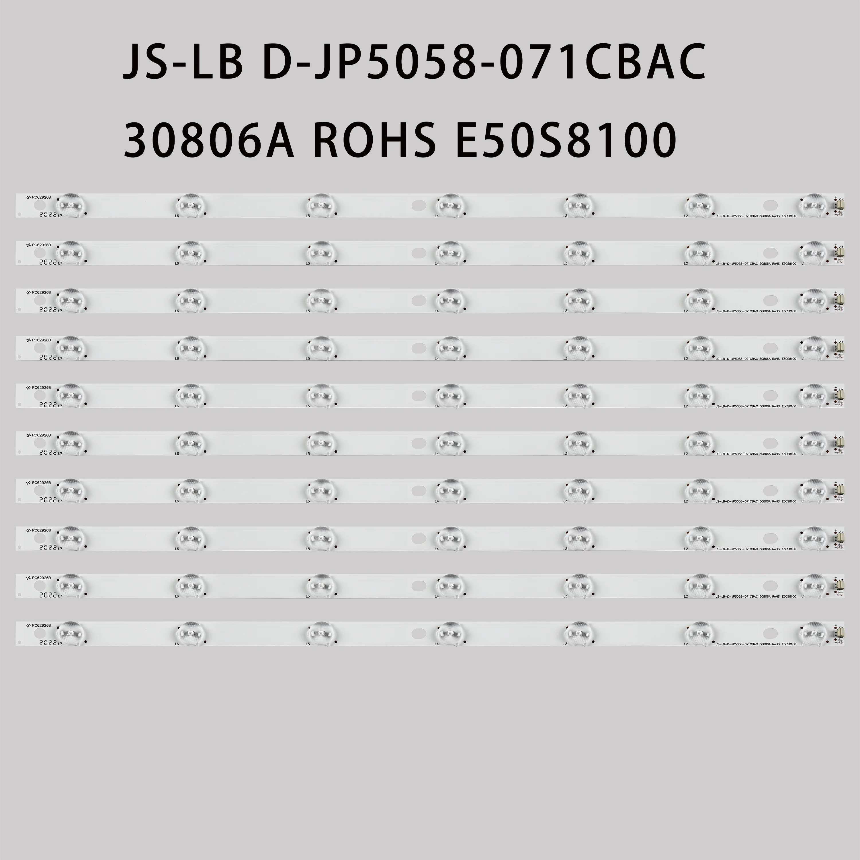 

7LED(6V) LED backlight strip 516mm JS-LB-D-JP5058-071CBAC 30806A for ROWA 50" TV LED50C380 ROHS E50S8100 T500HVN01.0 V500HJ1-PE1