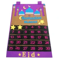 ramadan advent calendar muslin castle stars patterns felt calendar ramadan crafts felt calendar with candy pockets kids gifts