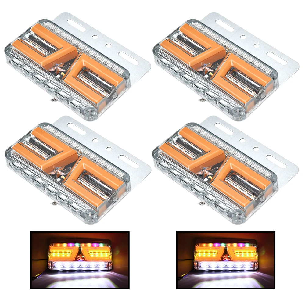 

Светодиодсветодиодный габаритные огни для грузовиков, прицепов, 4 шт., 24 В, боковые огни, мигающий сигнал поворота, красный, белый, янтарный, с...