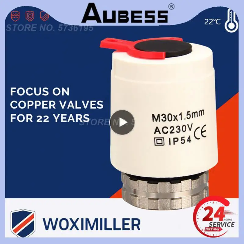 

1~5PCS 1.6MPA Electric Heating Actuator Thermostat Head Heater Control Valve Adjustable Liquid Heating Valve Radiator Water