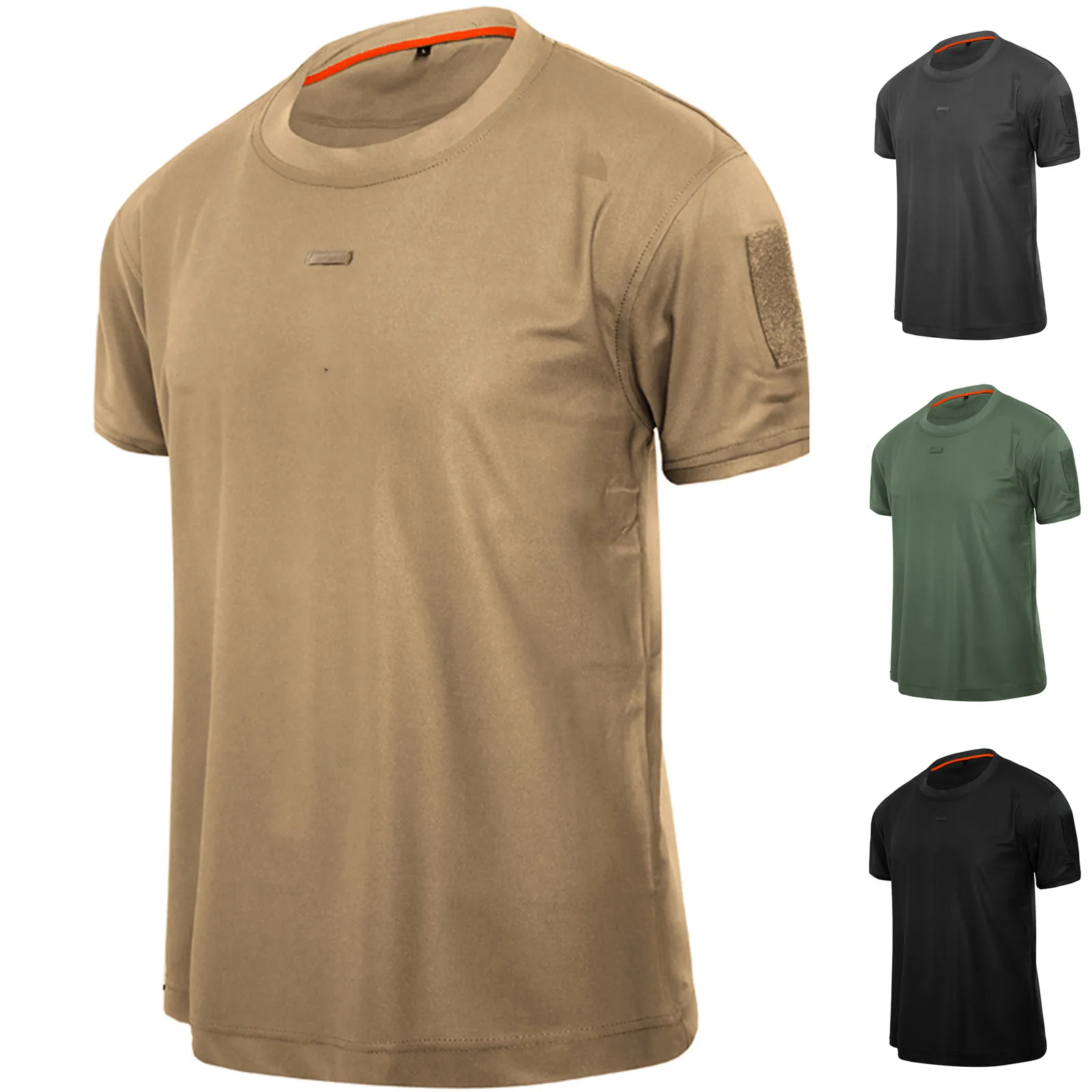 Простая мужская футболка 2022 однотонная модная блуза с круглым вырезом и коротким