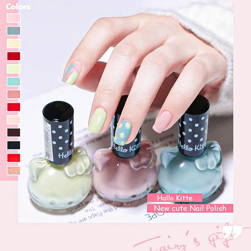

Cute Spotted Cat Nail Polish Quick Drying Without Baking Durable Non-peeling Nail Art All For Manicure Regular Gel Nail Polish