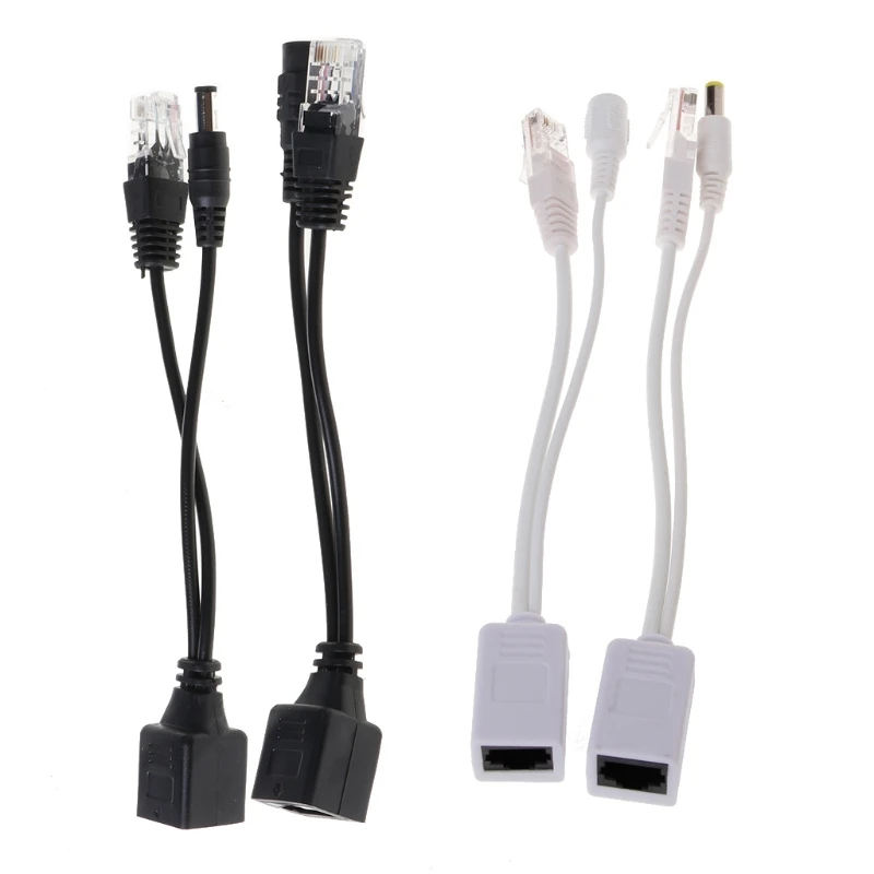 

RJ45 Injector POE Splitter Adapter Cable Kit Passive Power Over Ethernet 12-48V