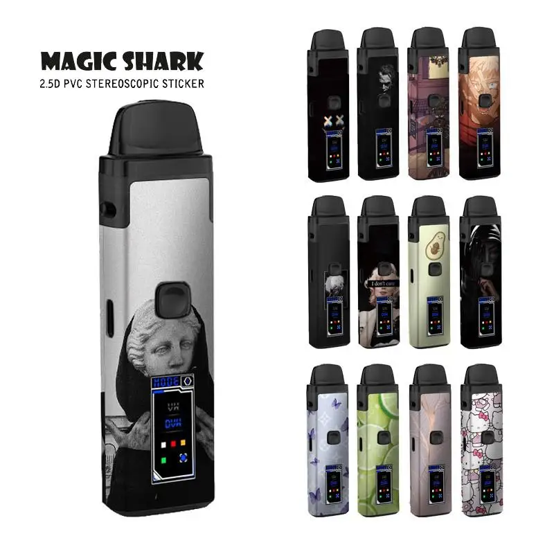 2023 Матовый ПВХ милый лист цветок аниме мультфильм смешная полная обмотка наклейка кожа чехол для Smoant Santi пленка для Santi