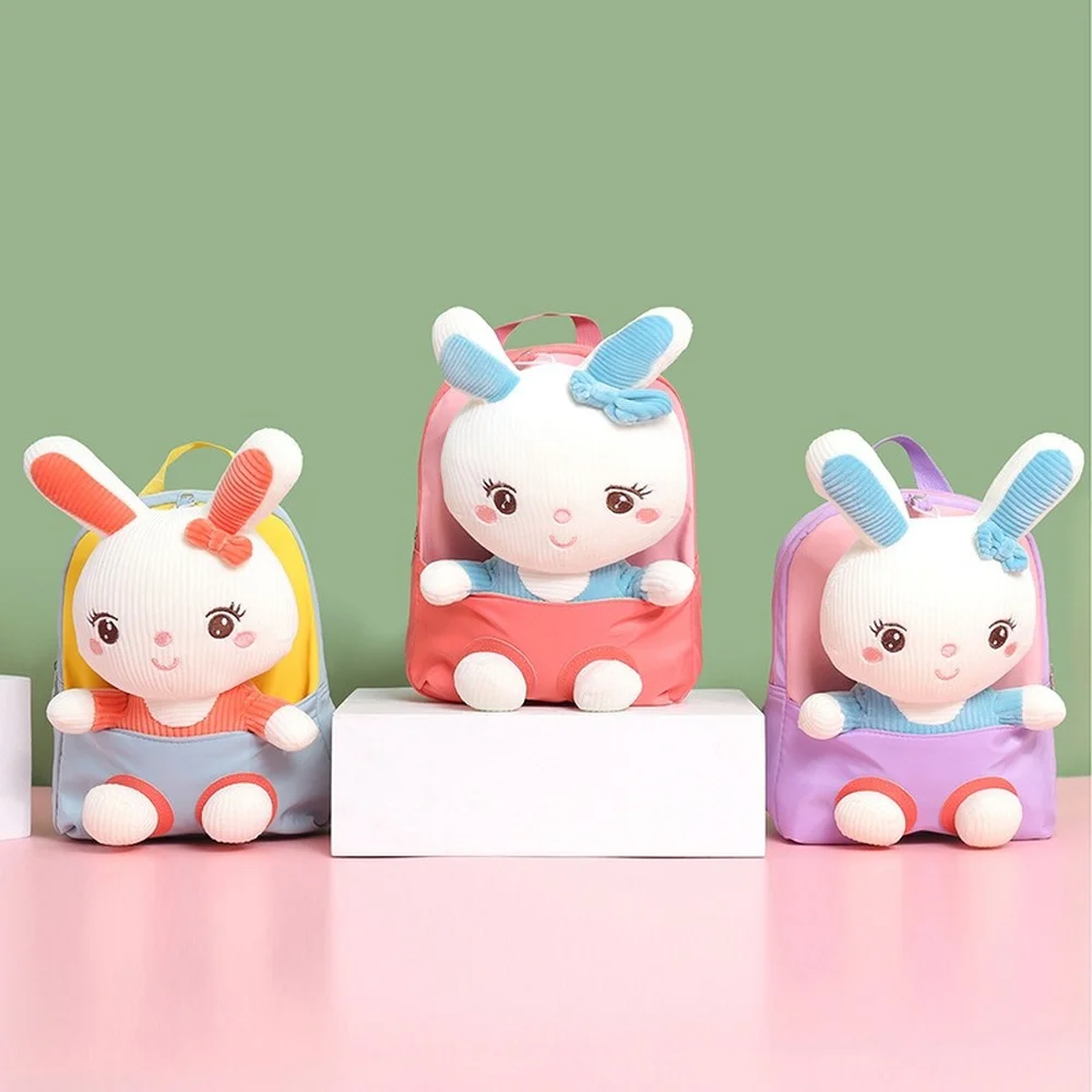 Cartoon Plush Children's Backpack Kindergarten Baby Light Schoolbag Baby Schoolbag Preschool Backpack  Handbags Kids Backpack