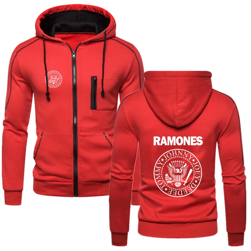 

New Fghfg Ramone seal pattern 2023 spring and autumn men's cotton hoodie new solid color pullover high quality coat