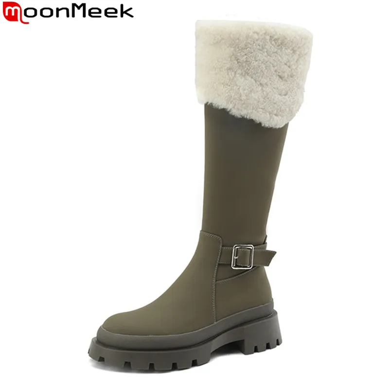 

Женские высокие сапоги на платформе и квадратном каблуке