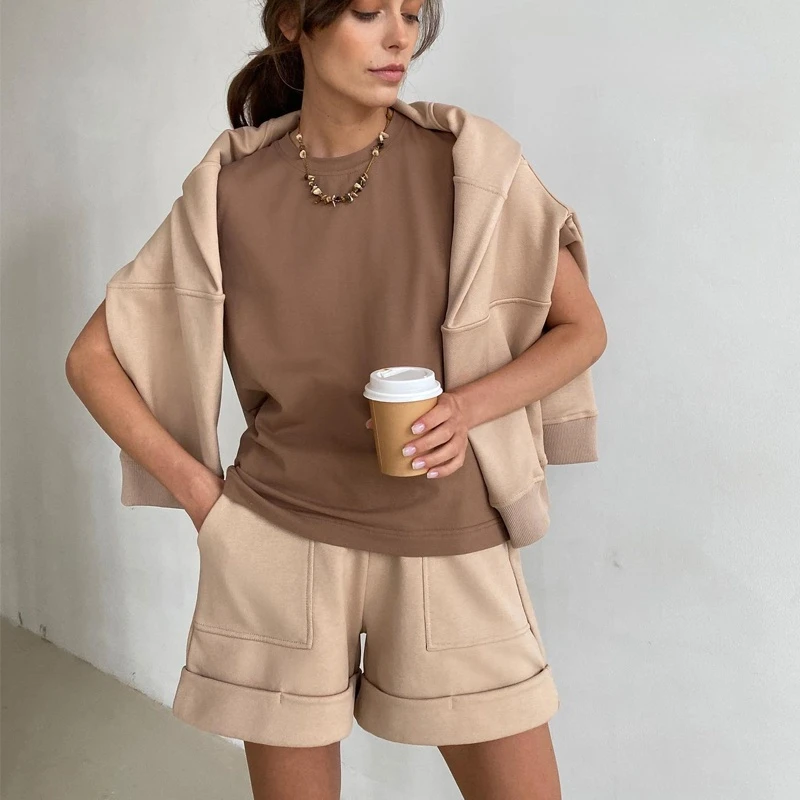 

TWINFLAMES Korean Harajuku T Shirt Women 2022 Summer Casual Loose Tops Cotton Short Sleeve Solid Basic Female T-Shirt Knitted