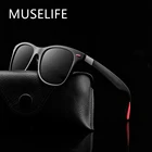 Солнцезащитные очки MUSELIFE поляризационные UV400 для мужчин и женщин, зеркальные винтажные, для вождения, брендовые дизайнерские, летние
