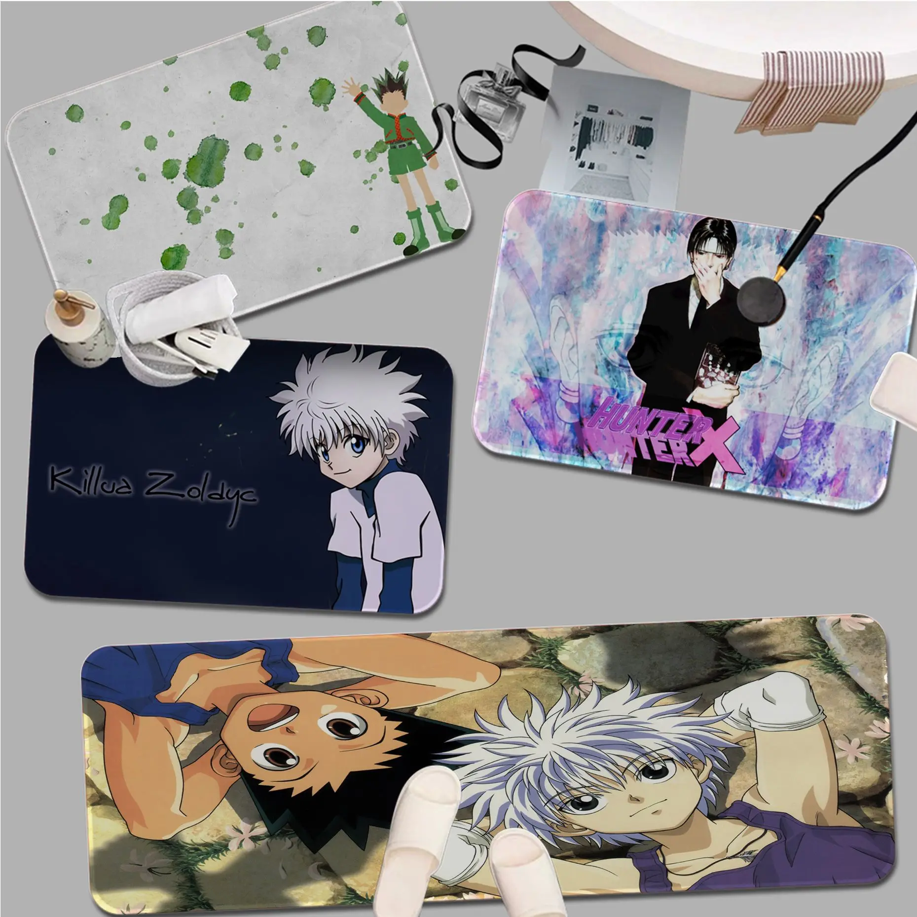 

Hunter X Hunter Bath Mat Kids Room Bedroom Decoration Balcony Anti-Slip Doormat Living Room Welcome Rug