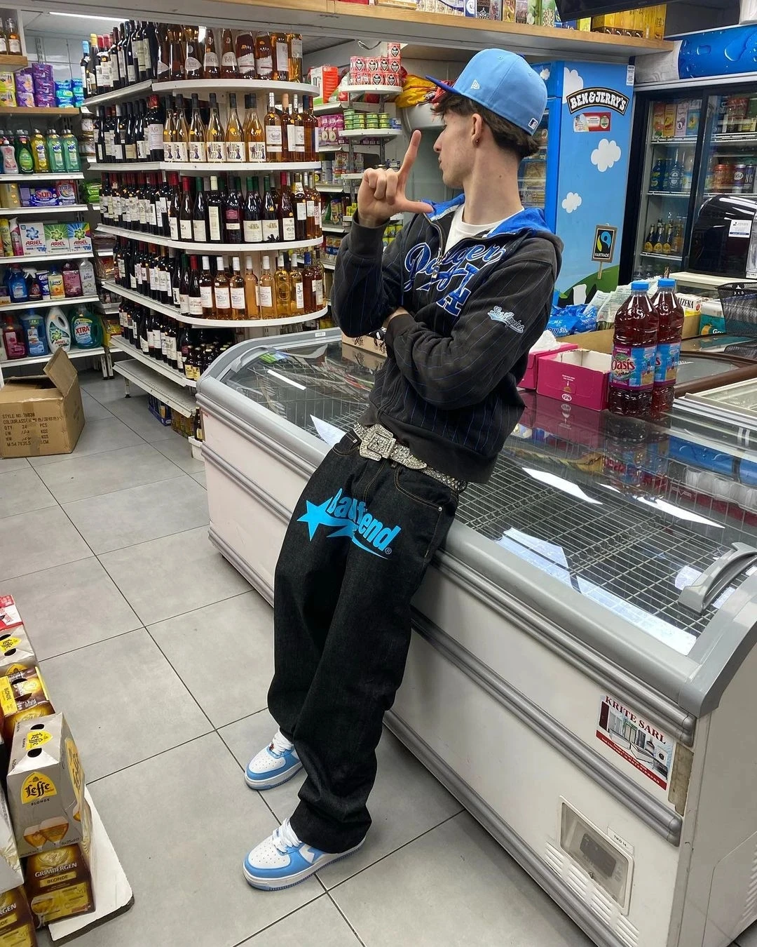 Hip Hop Print Oversized Black Pants 2023 New Fashion Casual Punk Rock Loose Straight Wide Leg Trouser Streetwear Men's Y2k Jeans