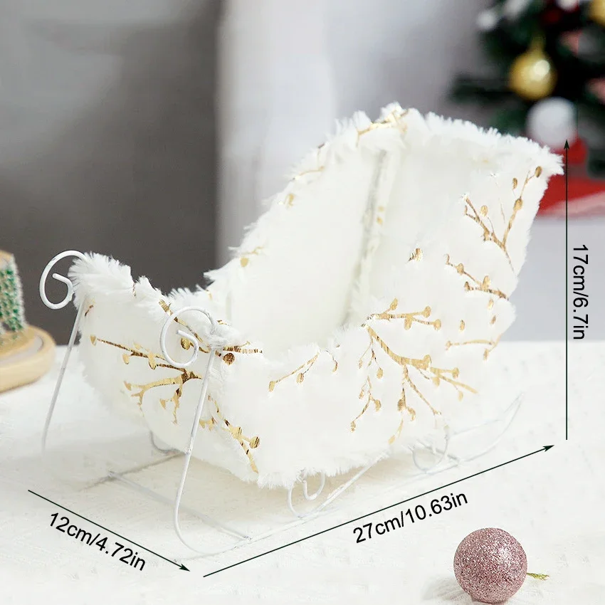 Плюшевый олень сани автомобиль Рождественское украшение для дома Настольный