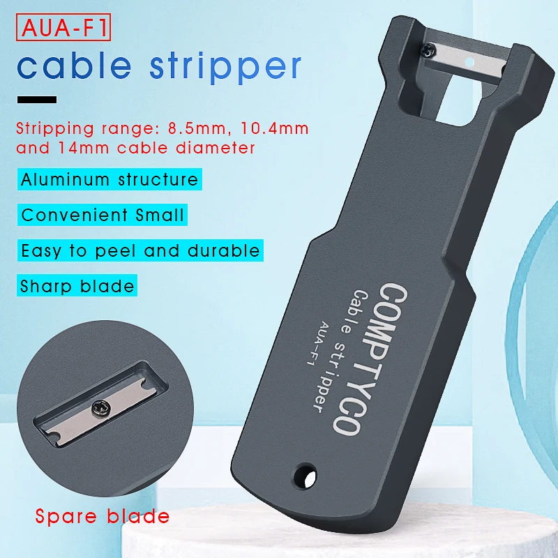 AUA-F1 Optical Cable Longitudinal Bundle Tube Stripper Standpipe Window Cutter Cable Tool FTTH Stripper Feeder Blade