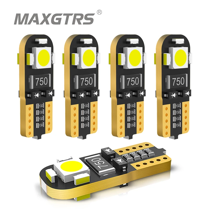 

5x5050 + 3014 SMD T10 w5w купольная автомобильная светодиодная лампа, панель, освесветильник салона автомобиля для чтения, адаптер 194 168, белый CANBUS без ошибок