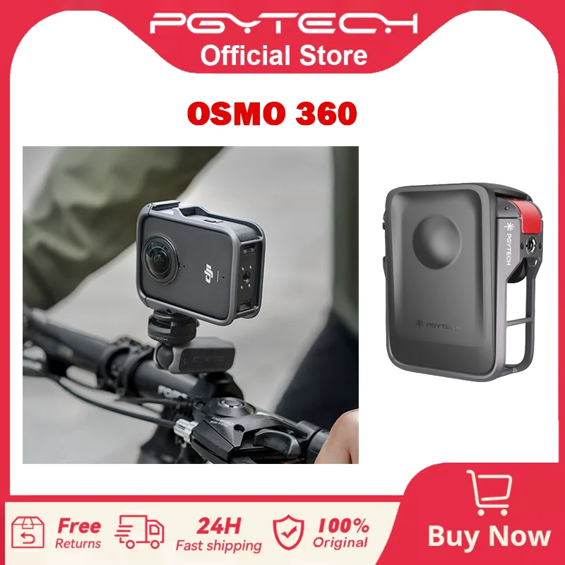 Фото Клетка для камеры PGYTECH OSMO 360 для магнитного подключения DJI OSMO 360, откидная крышка типа C, различные порта №1