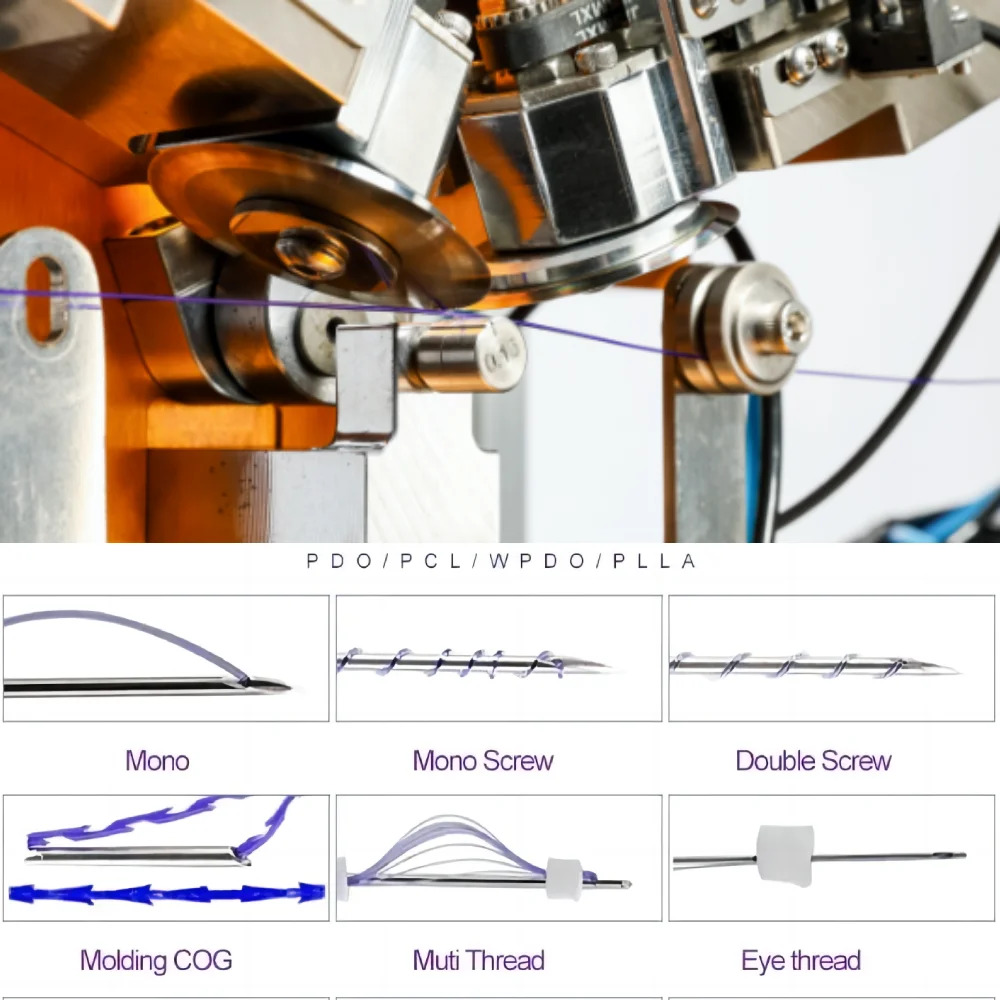 

MINERVA Pdo Threads Wire MachineFace Lift 29g 25mm 3D Hilos Pdo Thread Mono Screw Suture V-Line Face Lift Pcl Thread