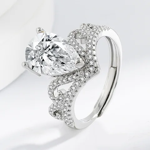 Женское серебряное кольцо yiwanwan с цирконом