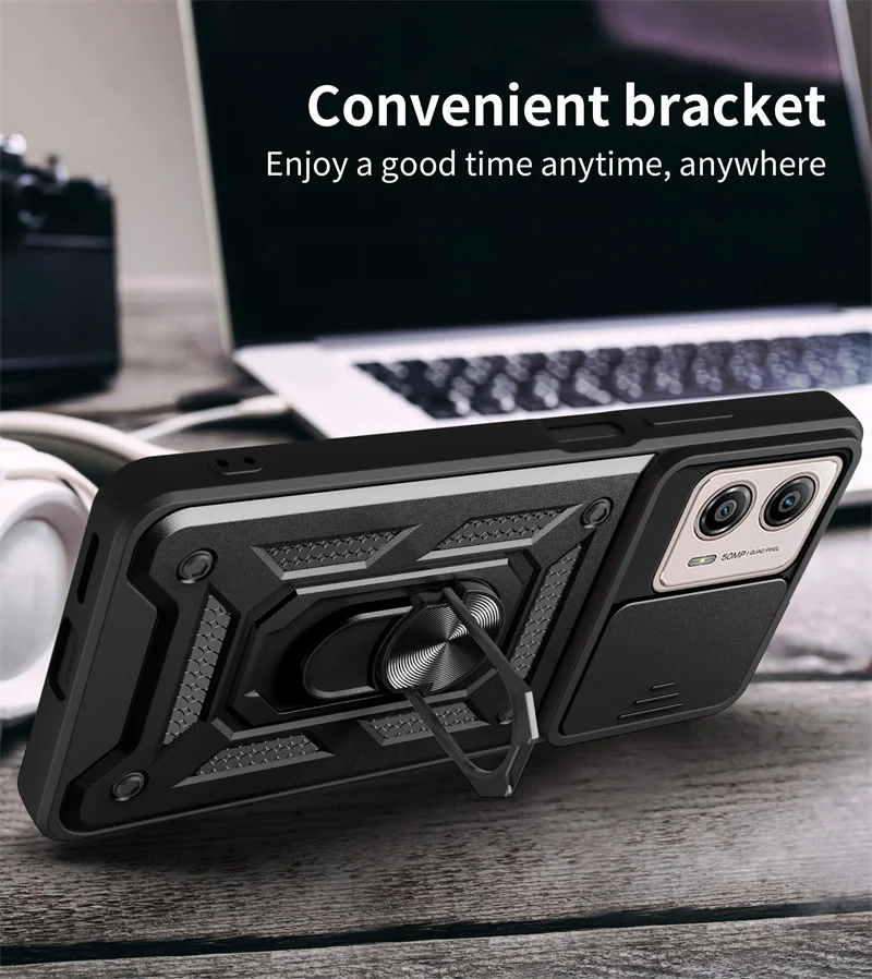 For Motorola Moto G53 G73 5G Case Shockproof Armor Slide Camera Lens Protect Coque For Moto G13 G23 E13 4G G 53 73 13 Back Cover