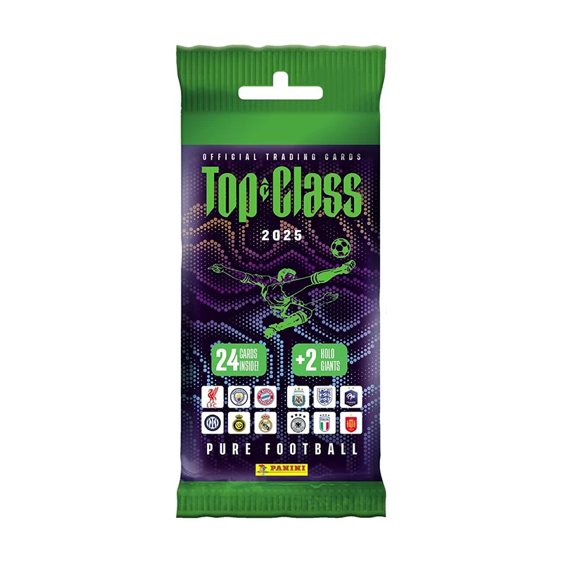 Фото Panini FIFA Top Class 2025 Fat Packs Дисплей Коллекционные карты Английский 1 упаковка 24 карты + 2 коллекции HOLO GIANTS в подарок №2