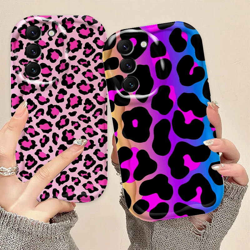 Яркий чехол с леопардовым принтом зебры для Samsung S24 S23 S21 S20 Ultra Plus FE A73 A72 A71 A51 A31 A05S A05