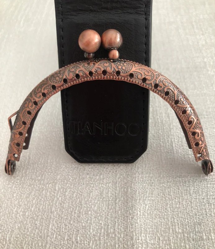 6.5cm Metal Purse Frame Handle for Clutch Bag Handbag Accessories Making Kiss Clasp Lock Antique Bronze Hardware