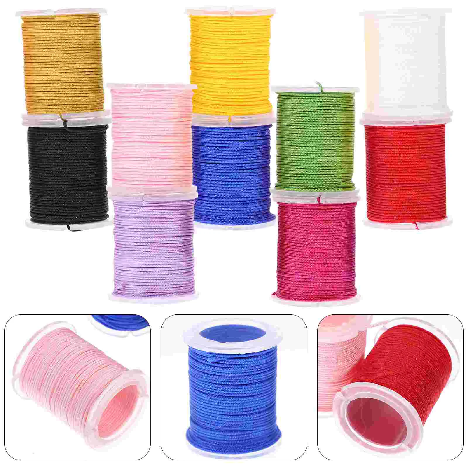 

Cord Jewelrybracelet Making Nylon Thread Beading Bracelets String 8Mm Knitting Chinese Knotting Hand Rolls Knot Macrame Craft