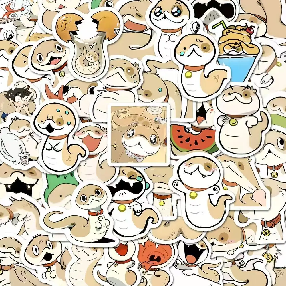 

Набор Из 65 Водостойких Мягких Наклеек С Мультяшными Животными: Милые Щенки И Змеи. Канцелярские Товары Для Декора Чехлов Тел...