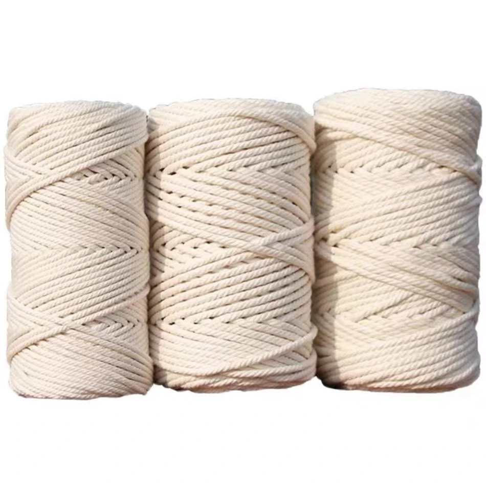 DIY Macrame Cord Cotton 3mm Rope String Sewing Handmade Macrame Rope Ribbon Crafts Twine Hilo Home Party Wedding Decoration