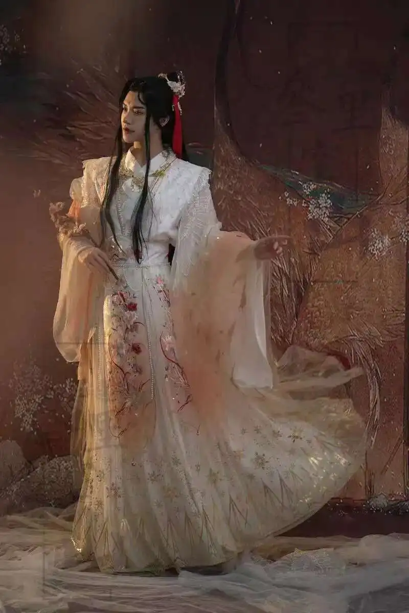 Фото Китайский сериал Heaven Official's Blessing 2HA Xie Lian Chuwanning Косплей Костюм Xie Lian Cos Платье Белый Hanfu Полный комплект №4