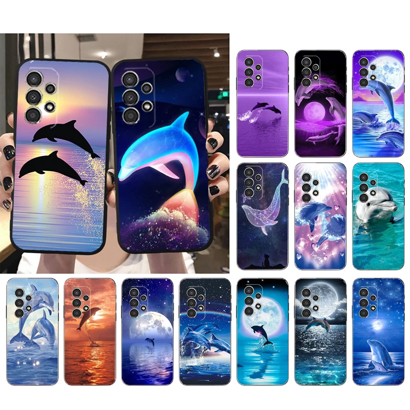 

Phone Case for Samsung Galaxy A73 A13 A22 A32 A71 A33 A52 A53 A72 A51 A31 A23 A34 A54 A52S A53S dolphin Case