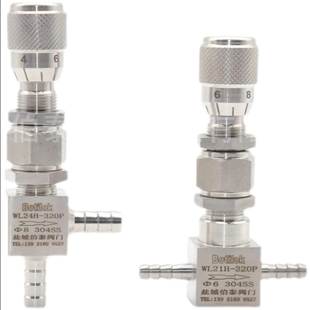 4 мм 6 мм 8 мм 10 мм 12 мм шланг, хвостовик с зазубриной, прямой угол, 304 нержавеющая сталь, микрорегулятор, измерительный игольчатый клапан, водяной газ