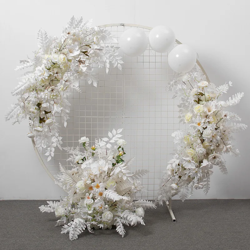 

Artificial Flower Wedding Arch Decor Photo Props Dispaly Flower Row Arrangement T Stage Decoration Road Leading Flower Ball