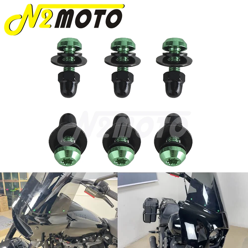 

Для Harley Road King Softail Low Rider Memphis Shades Road Warrior обтекатель винты для лобового стекла болты лобового стекла T25 гайка крепеж