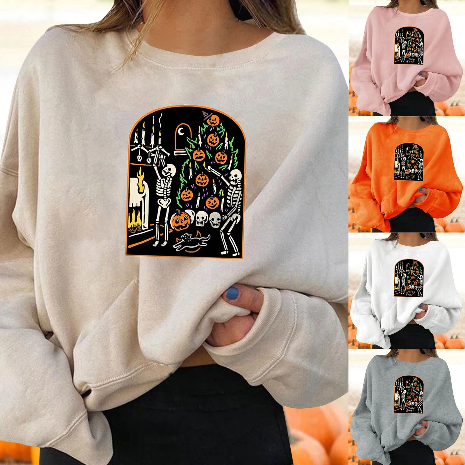 

Женские топы, футболки, Женский свитшот с круглым вырезом и длинным рукавом