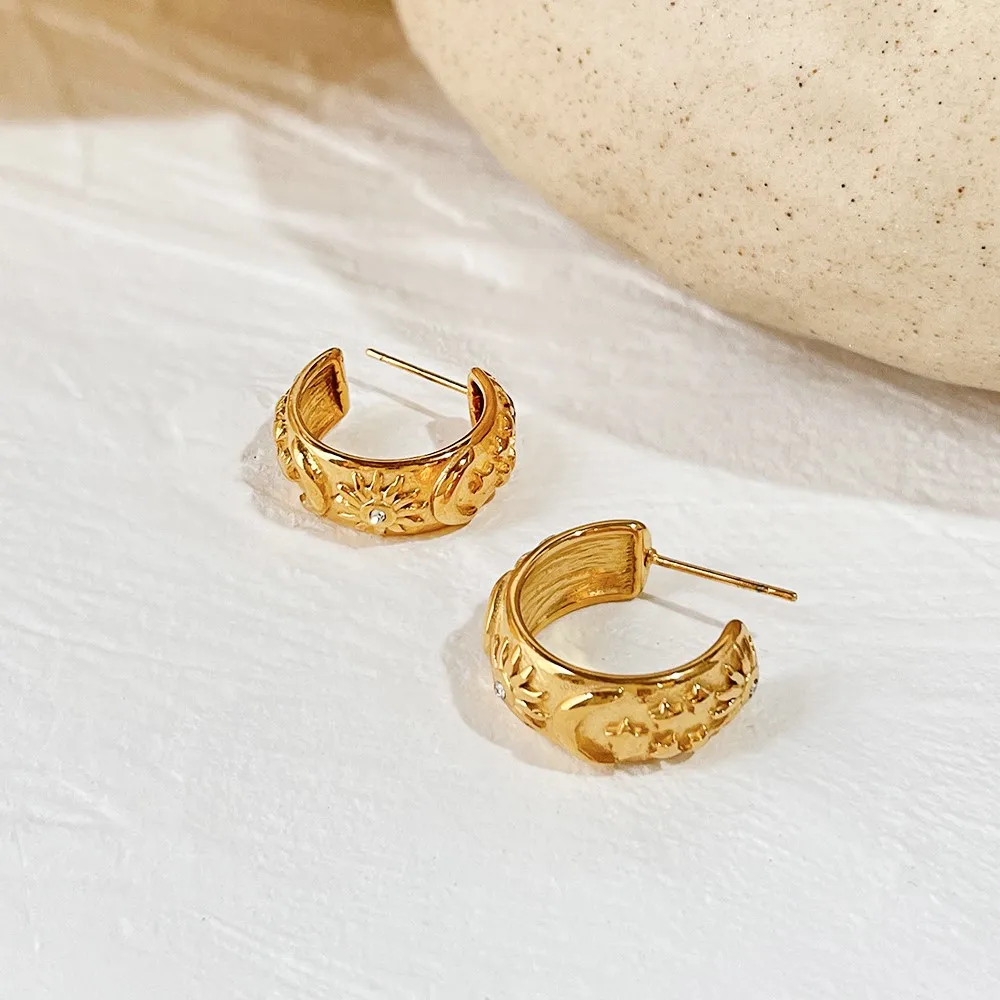 Открытый браслет-кольцо из нержавеющей стали позолоченные браслеты 18 карат