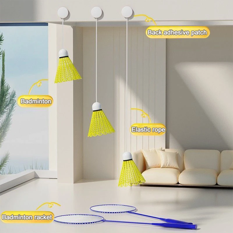 Одиночный тренировочный тренажер для бадминтона автоматический отскок